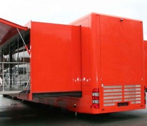 Big Double Podded Roadshow Trailer with Stage - Roadshow Trailers 
