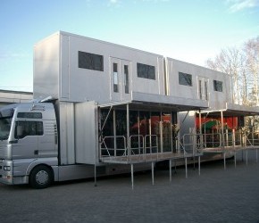 Double Deck Exhibition Truck and Trailer - Roadshow Trailers 